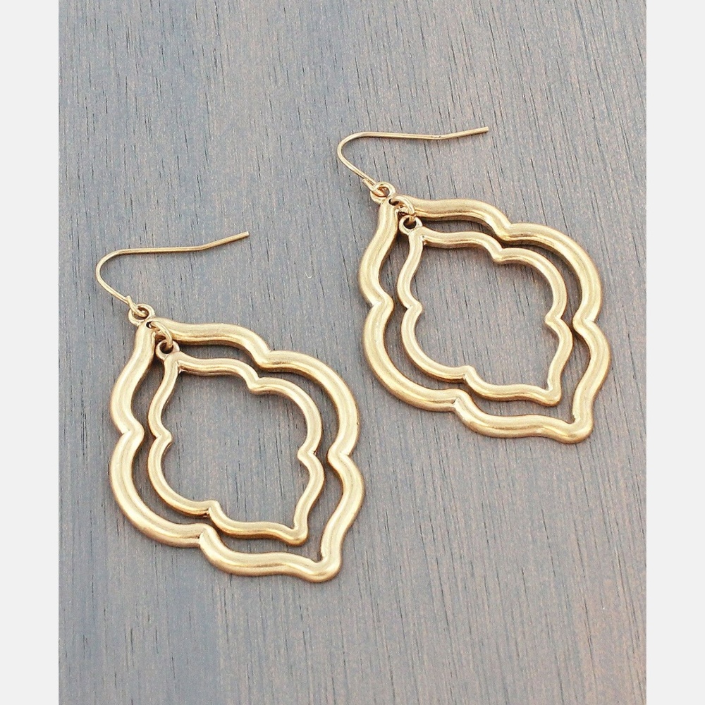 *3/$22* Worn Goldtone Moroccan Earrings